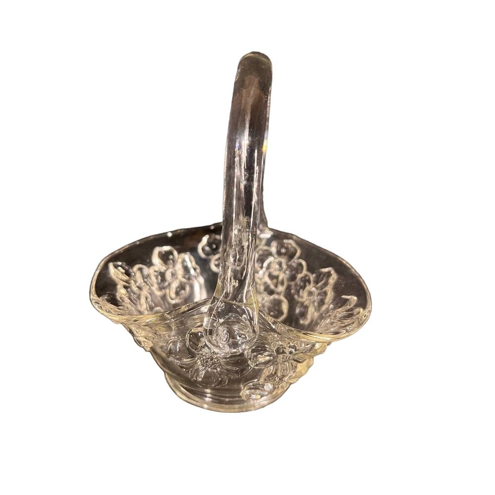 Vintage Indiana Glass Tiara Dogwood Basket
